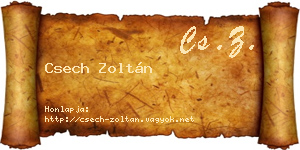 Csech Zoltán névjegykártya